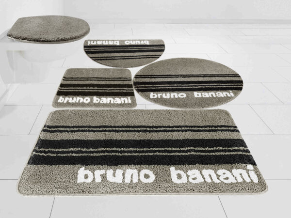 Bruno Banani Badematte "Daniel", Höhe 20 mm, rutschhemmend beschichtet, fussbodenheizungsgeeignet-strapazierfähig, mit Streifen, Badematten auch als 3 teiliges Set erhältlich
