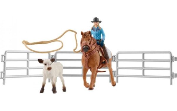 Schleich® Spielfigur "Roping mit Cowgirl"
