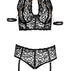 Bralette plus Straps-Slip inklusive Handfesseln