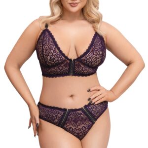 Bralette plus Slip aus Spitze