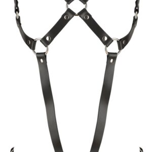 Harness aus Leder mit Metallketten im Schritt