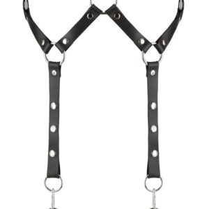 Harness aus Leder mit abnehmbaren Beinfesseln