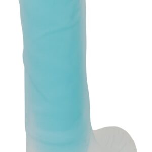 Naturdildo „Glow in the Dark” mit Saugfuß