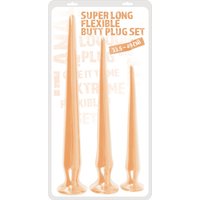 Super Long Flexible Butt Plug Set Nature