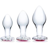 Gläs Heart Jewell Glass Anal Training Kit