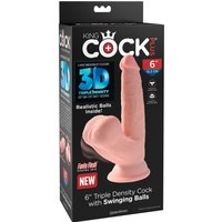 Triple Density Cock 6'' with Swinging Balls