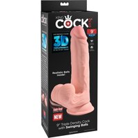 Triple Density Cock 9'' with Swinging Balls