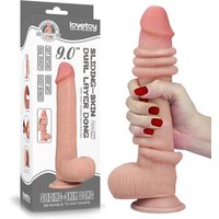 Realistic Sliding Skin Dildo 9"