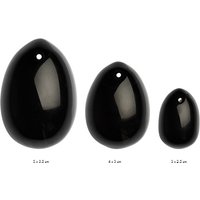 La Gemmes Yoni Egg Set Black Obsidian